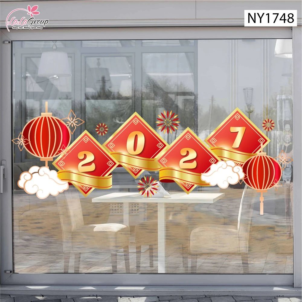 Decal Trang Trí Tết 2027 Và Lồng Đèn