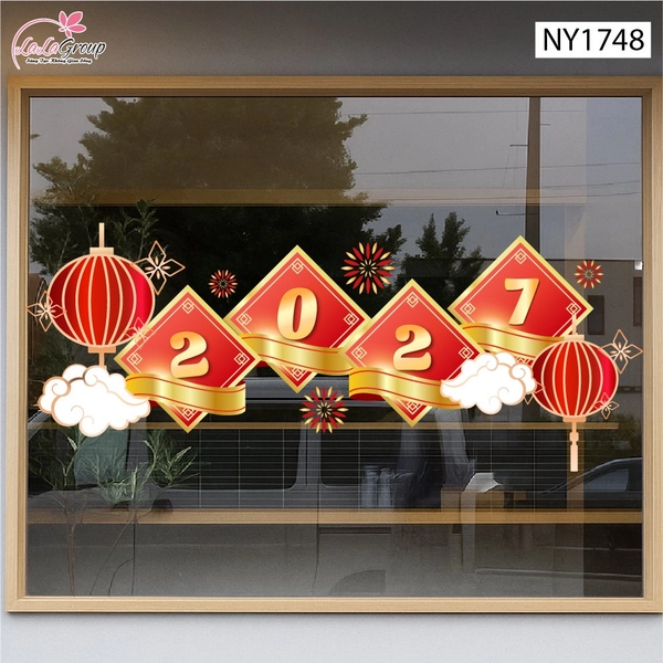 Decal Trang Trí Tết 2027 Và Lồng Đèn