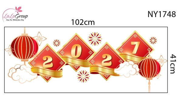 Decal Trang Trí Tết 2027 Và Lồng Đèn