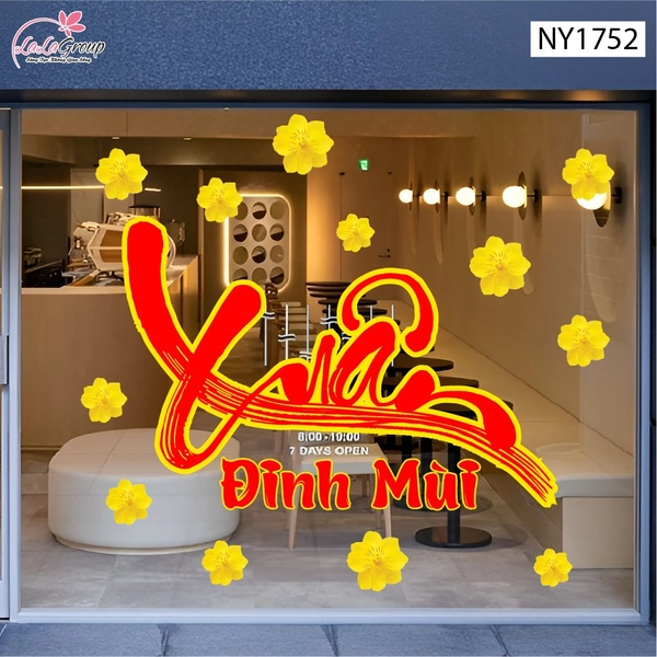 Decal Trang Trí Tết Xuân ĐInh Mùi