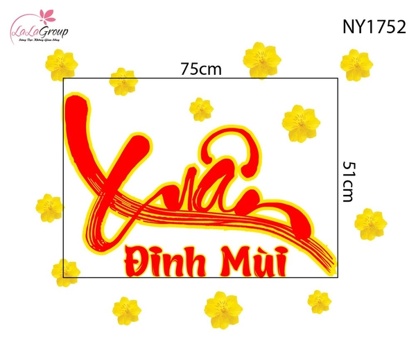 Decal Trang Trí Tết Xuân ĐInh Mùi