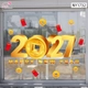 Decal trang trí tết happy new year 2027 lì xì đỏ tiền tài thịnh vượng