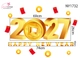 Decal trang trí tết happy new year 2027 lì xì đỏ tiền tài thịnh vượng