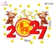 Decal Trang Trí Tết Mừng Xuân Đinh Mùi 2027 Vạn Sự Như Ý