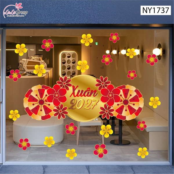 Decal Trang Trí Tết Mẹt Trang Trí Mừng Xuân Đinh Mùi 2027