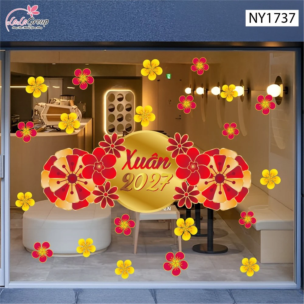 Decal Trang Trí Tết Mẹt Trang Trí Mừng Xuân Đinh Mùi 2027