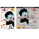 Combo 4 Tấm Decal 2 Mặt Trang Trí Halloween Thần Chết Đáng Yêu Vui Chơi Cùng Các Bạn