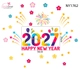 Decal Trang Trí Tết Happy New Year 2027 Và Pháo Hoa Sắc Màu