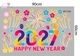 Decal Trang Trí Tết Happy New Year 2027 Và Pháo Hoa Sắc Màu