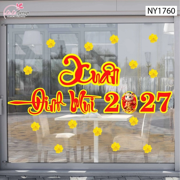 Decal Trang Trí Tết chào mừng xuân Đinh Mùi 2027