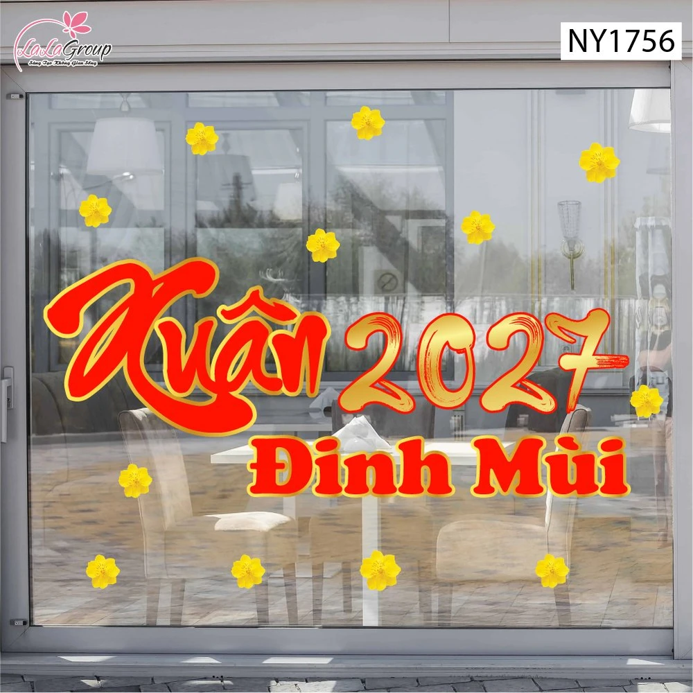 Decal Trang Trí Tết Xuân ĐInh Mùi 2027 Vạn Điều Như Ý