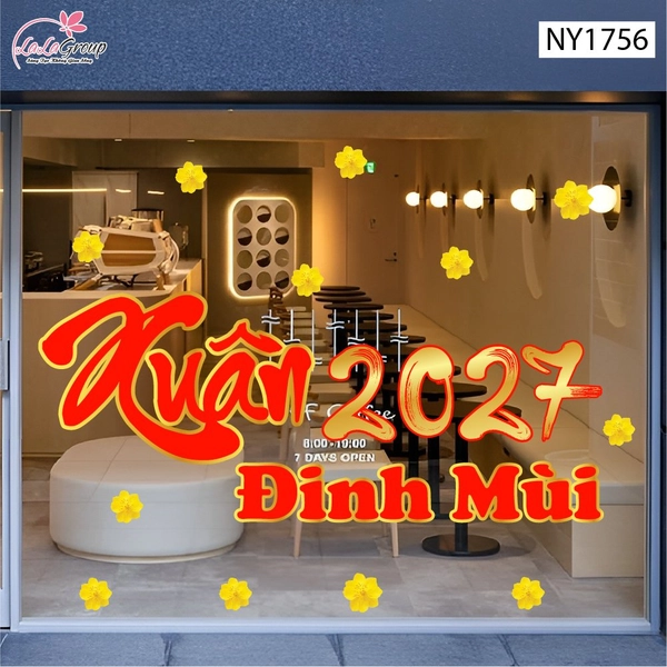 Decal Trang Trí Tết Xuân ĐInh Mùi 2027 Vạn Điều Như Ý
