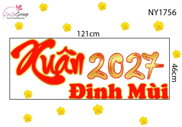 Decal Trang Trí Tết Xuân ĐInh Mùi 2027 Vạn Điều Như Ý