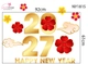 Decal Trang Trí Tết Happy New Year 2027 Và Mai Đào Đón Xuân