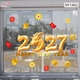 Decal Trang Trí Tết Happy New Year 2027 Dê Vàng Rước Lộc