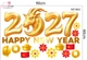 Decal Trang Trí Tết Happy New Year 2027 Dê Vàng Rước Lộc