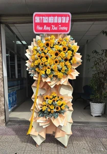 Kệ Hoa Hướng Dương Khai Trương 2 Tầng Thịnh Vượng