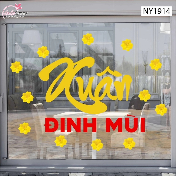 Decal Trang Trí Tết Xuân Đinh Mùi Cát Tường