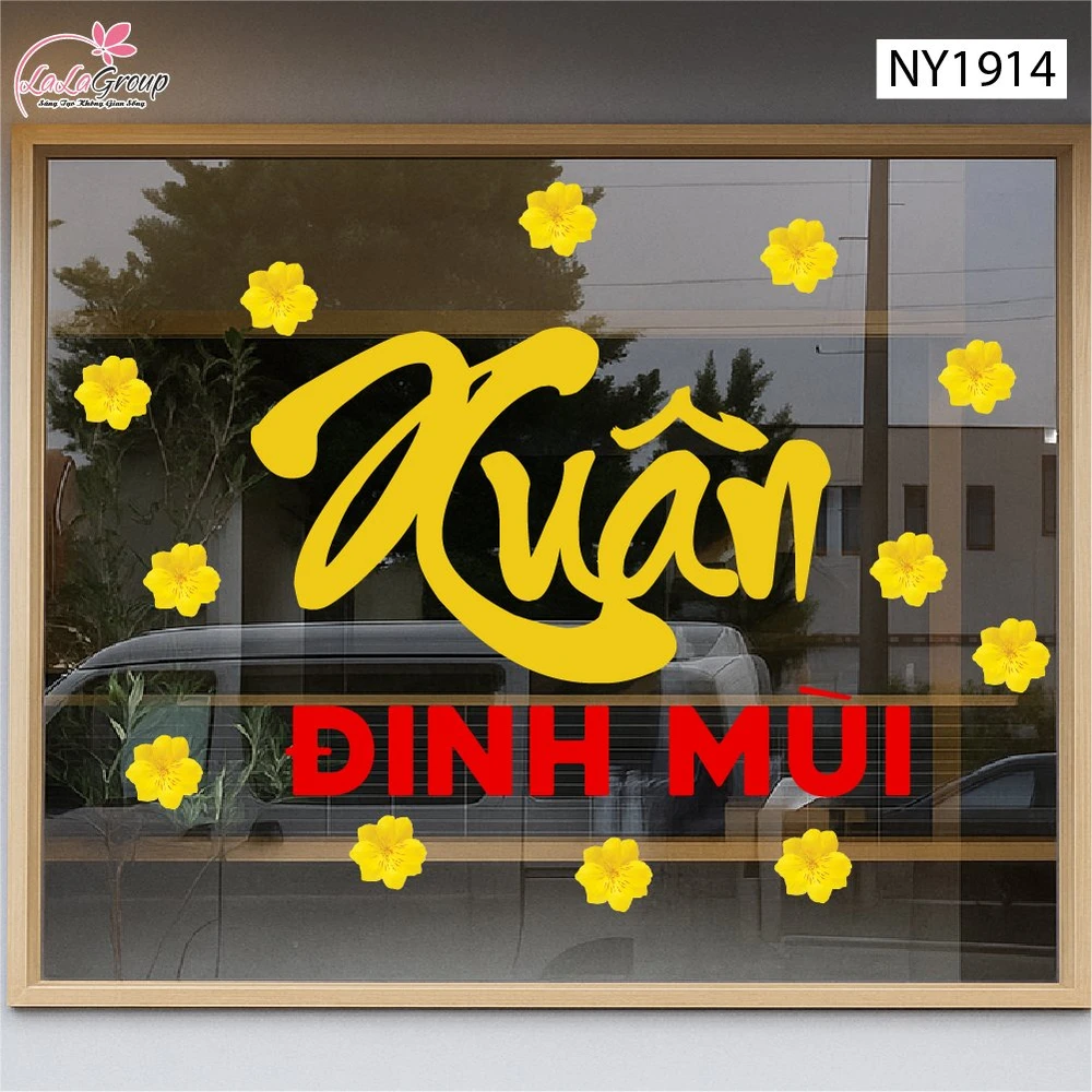 Decal Trang Trí Tết Xuân Đinh Mùi Cát Tường