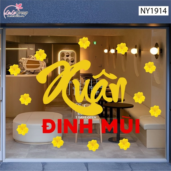 Decal Trang Trí Tết Xuân Đinh Mùi Cát Tường