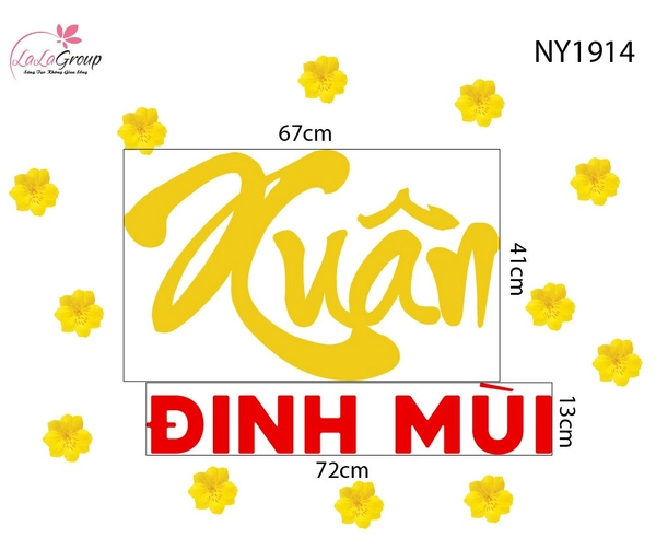 Decal Trang Trí Tết Xuân Đinh Mùi Cát Tường
