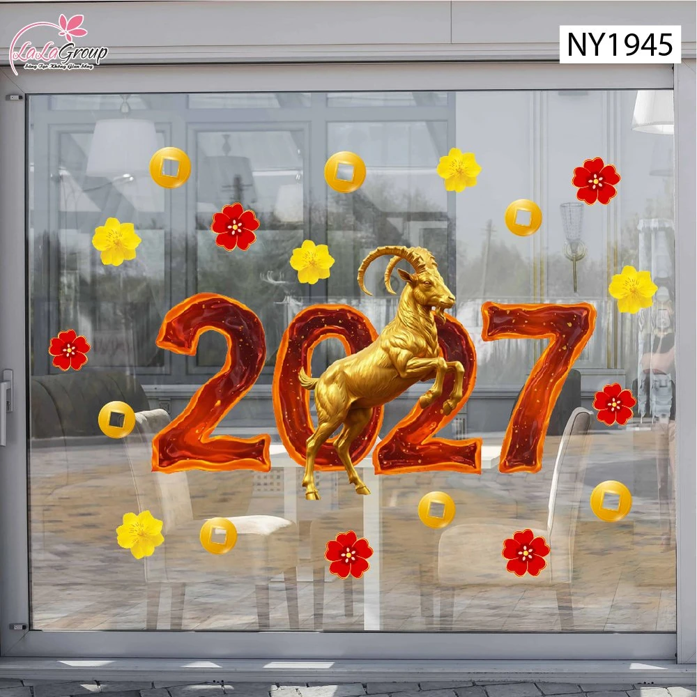 Decal Trang Trí Tết Đinh Mùi Lộc Phát 2027
