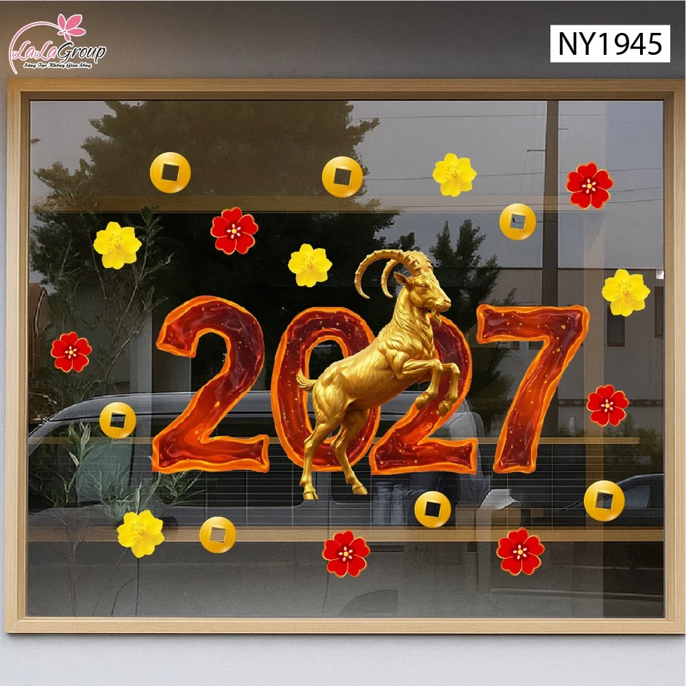 Decal Trang Trí Tết Đinh Mùi Lộc Phát 2027