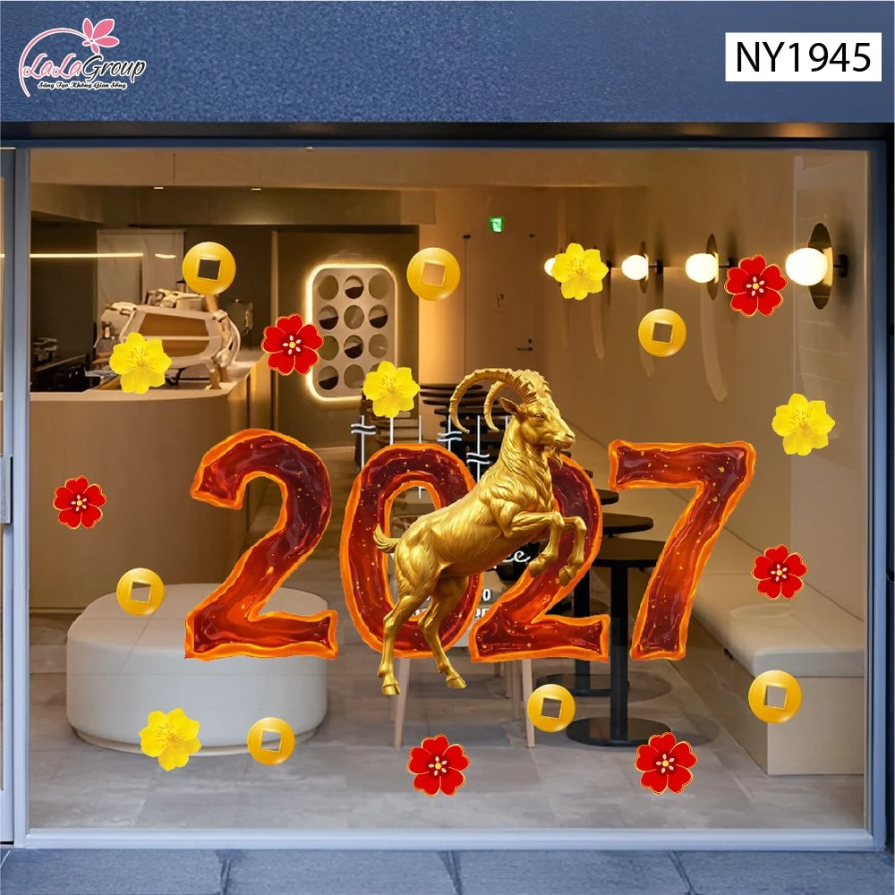 Decal Trang Trí Tết Đinh Mùi Lộc Phát 2027