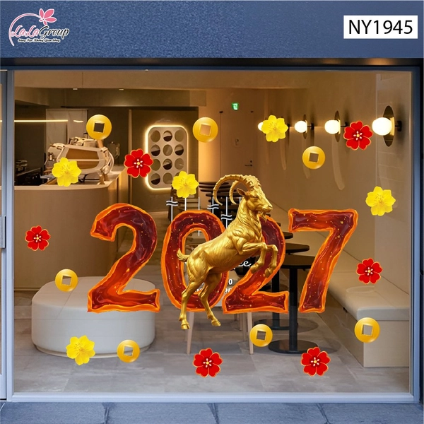 Decal Trang Trí Tết Đinh Mùi Lộc Phát 2027