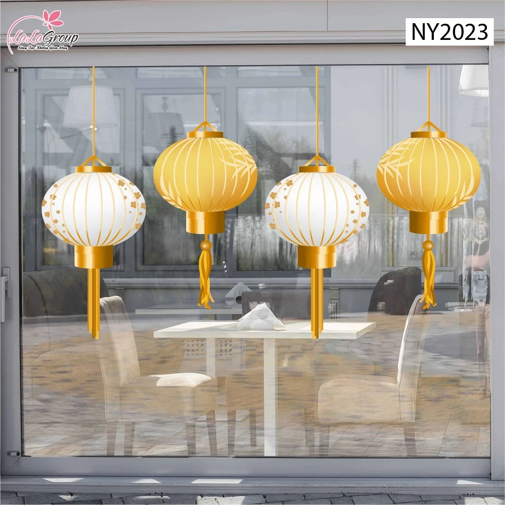 Decal Tết Lồng Đèn Hội An Hoàng Kim Phú Quý