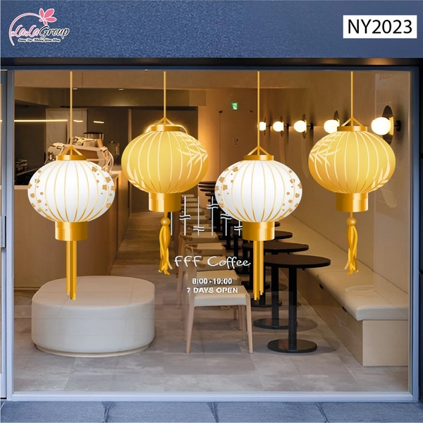 Decal Tết Lồng Đèn Hội An Hoàng Kim Phú Quý