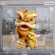 Decal Tết Múa Lân Vàng Khai Xuân Phú Quý