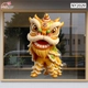 Decal Tết Múa Lân Vàng Khai Xuân Phú Quý