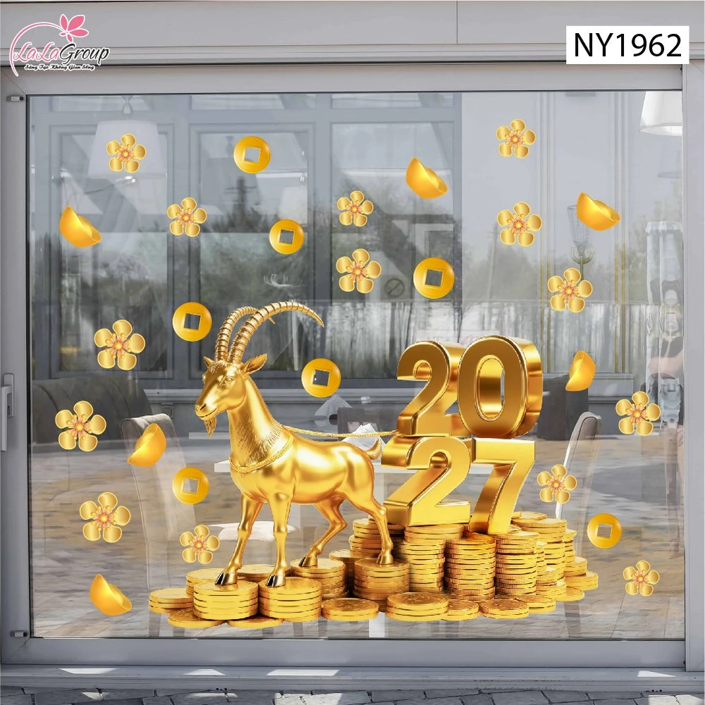 Decal Trang Trí Tết ĐInh Mùi Tài Lộc Phú Quý
