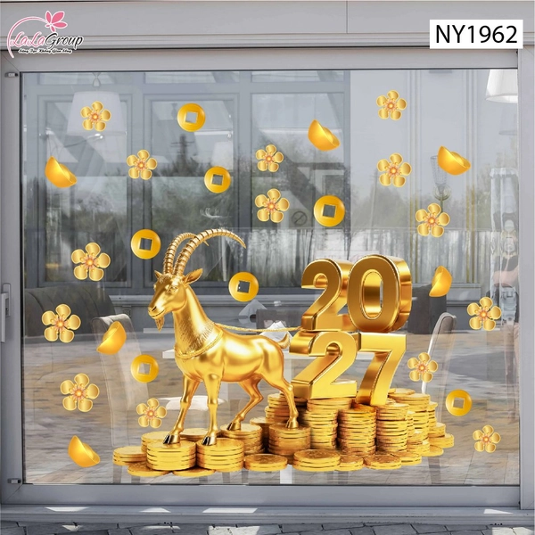 Decal Trang Trí Tết ĐInh Mùi Tài Lộc Phú Quý