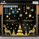 Combo Decal Trang Trí Noel Tuần Lộc Và Cây Thông Vàng Merry Christmas