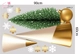 Combo Decal Trang Trí Noel Merry Christmas Và Hoa Tuyết Vàng Lấp Lánh
