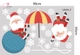 Combo Decal Trang Trí Noel Ông Già Noel Cưỡi Tuần Lộc Và Người Tuyết Trắng