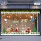 Combo Decal Trang Trí Noel Ông Già Noel Cưỡi Tuần Lộc Và Người Tuyết Trắng