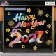 Combo Decal Trang Trí Tết Happy New Year Đinh Mùi 2027 Sắc Màu May Mắn