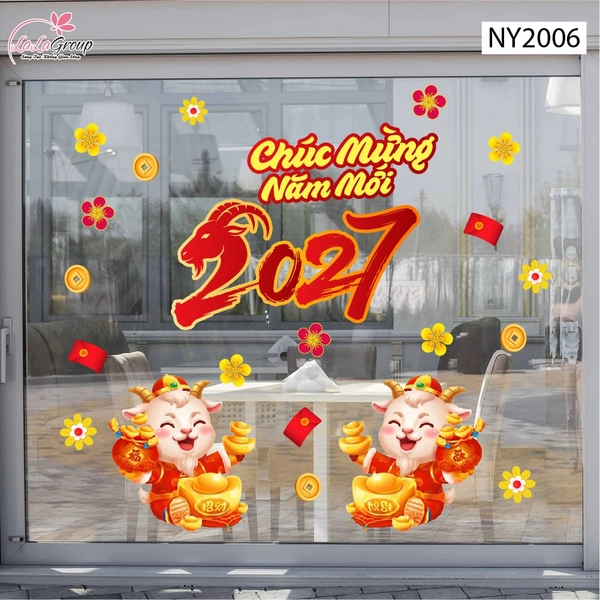 Combo Decal Trang Trí Tết Xuân Cát Tường 2027
