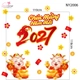 Combo Decal Trang Trí Tết Xuân Cát Tường 2027