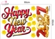 Decal Trang Trí Tết Happy New Year Và Đinh Mùi Vàng