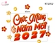Decal Trang Trí Tết Chúc Mừng Năm Mới Phát Tài Chữ Đỏ
