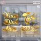 Decal Trang Trí Tết Bộ Chữ Đón Xuân Đinh Mùi Phú Quý