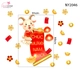 Decal Trang Trí Tết Dê Con May Mắn Đón Năm Mới