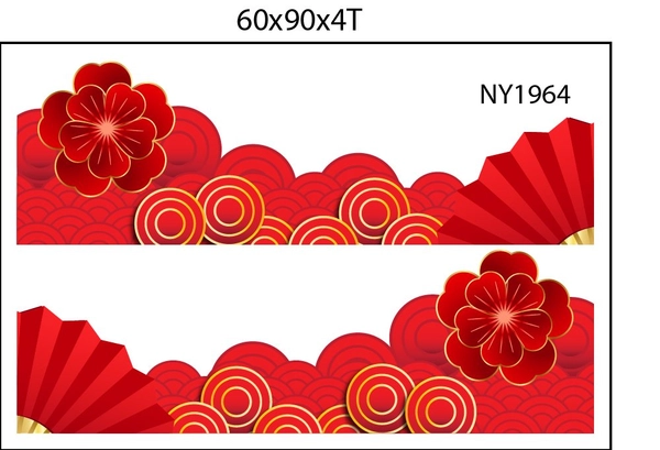 Combo Decal Trang Trí Tết 2027 Lân Sư Rộn Ràng Đón Xuân