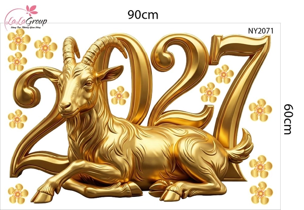 Combo Decal Trang Trí Tết Thần Tài Vui Xuân Rước Lộc 2027