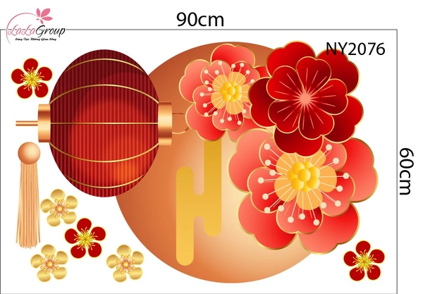 Combo Decal Trang Trí Tết Tam Phúc Thần Tài Đón Xuân 2027