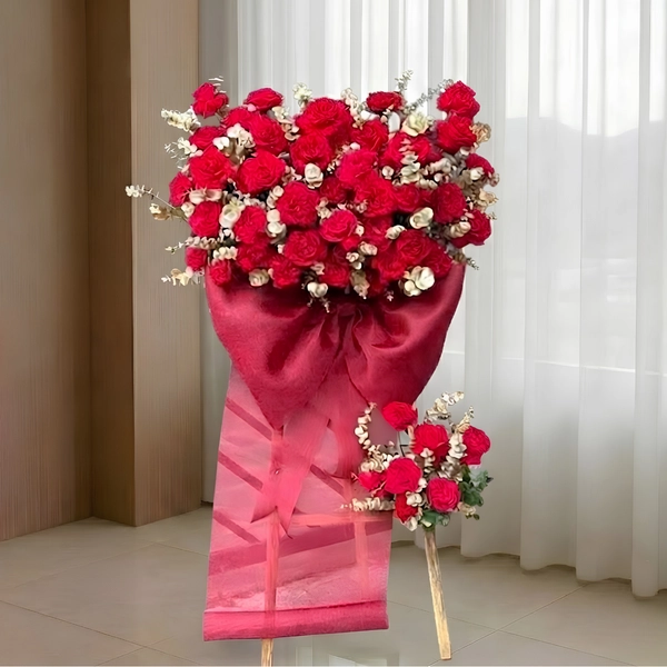 Kệ Hoa Khai Trương Đỏ Cát Tường